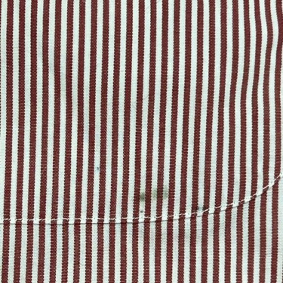 Brooks Brothers 346 Men's 15 - 2/3  Button Up Long Sleeve Red White Stripe Shirt - Picture 7 of 8
